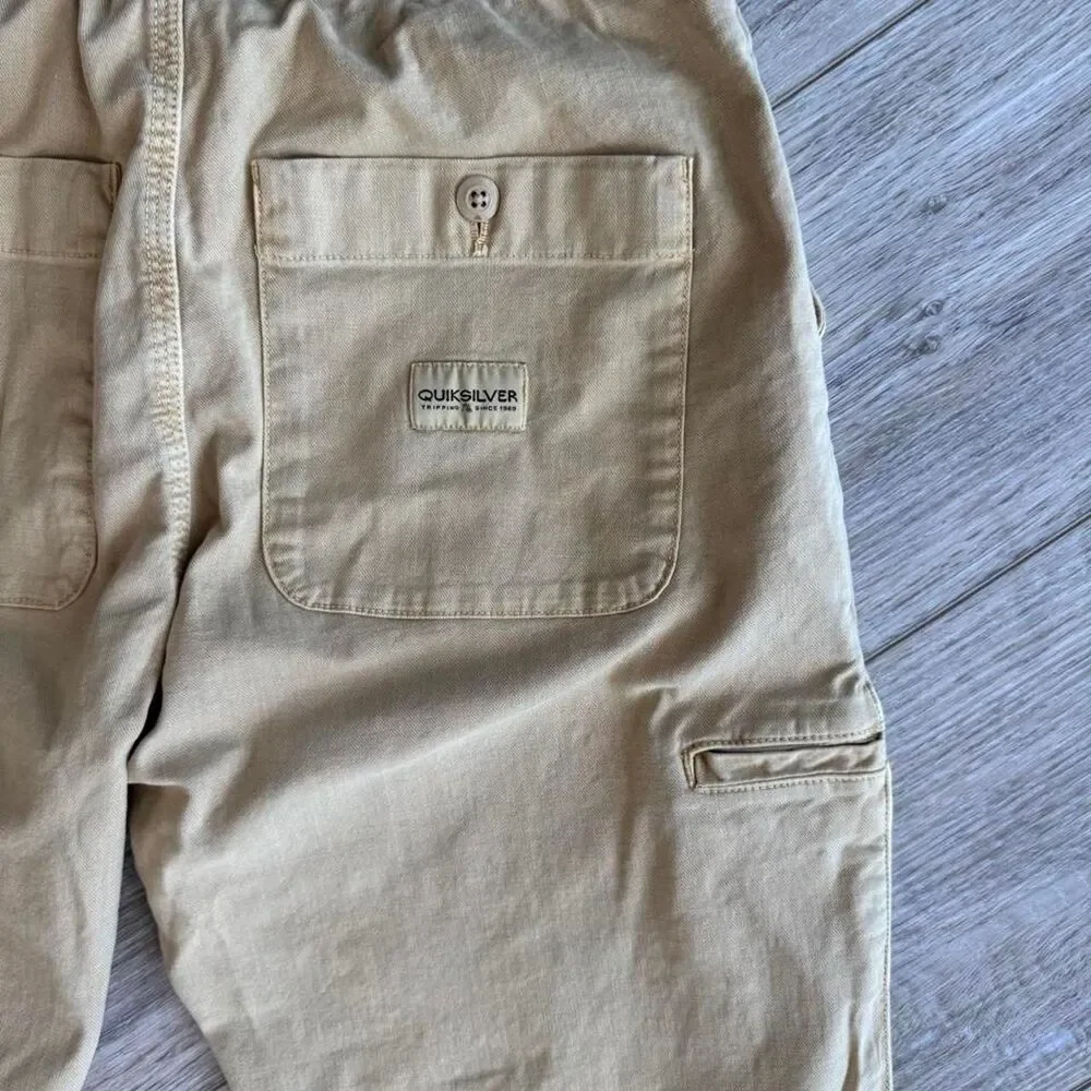 Quiksilver Men's Yellow and Tan Trousers